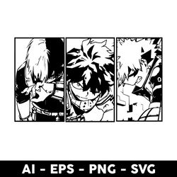 Anime Character Svg, Hero Academia Svg, One For All Svg - Digital File