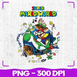 Super Mario World Yoshi Png, Mario Around The World Png, Mario Png, Sublimation, PNG Files, Sublimation PNG, PNG