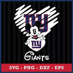 New York Giants Mickey Svg, New York Giants Svg, NFL Svg, Png Dxf Eps Digital File