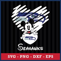 Seattle Seahawks Mickey Svg, Seattle Seahawks Svg, NFL Svg, Png Dxf Eps Digital File