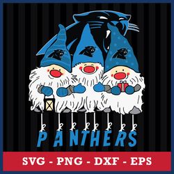 Carolina Panthers Gnome Svg, Carolina Panthers Svg, NFL Svg, Png Dxf Eps Digital File