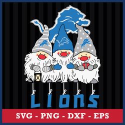 Detroit Lions Gnome Svg, Detroit Lions Svg, NFL Svg, Png Dxf Eps Digital File
