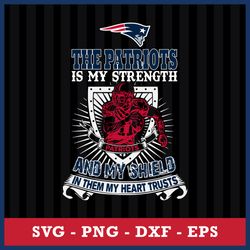 The Minnesota Vikings Is My Strength And My Shield In Them My Heart Trusts Svg, Eps Dxf Png File