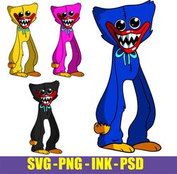 Huggy wuggy SVG, Huggy wuggy PNG, Huggy wuggy Ink, SVG Cut files for Cricut SVG