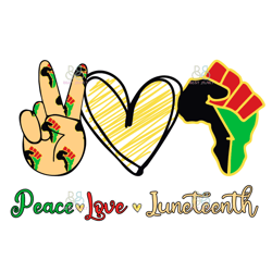 Peace Love Juneteenth Svg, Juneteenth Svg, Peace Svg, Love Svg, Juneteenth Flag Svg