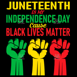 Juneteenth Is My Independence Day Cause Black Lives Matter Svg, Juneteenth Svg, Juneteenth Day Svg