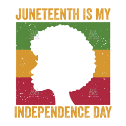 Juneteenth Is My Independence Day Svg, Juneteenth Svg, Black Woman Svg, Black Girl Svg