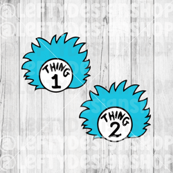 Thing One Thing Two Dr Seuss | SVG | PNG | Instant Download