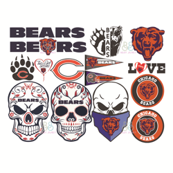 Chicago Bears Bundle Svg, Sport Svg, Chicago Bears Logo Svg, NFL Svg