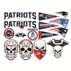 New England Patriots Bundle Logo Svg, Sport Svg, Patriots Svg, Patriots Logo Svg, NFL Svg