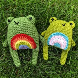 Amigurumi Crochet Pride Frog Pattern Digital Download