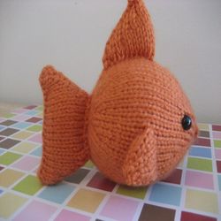 Sale - Amigurumi Knit Goldfish Pattern Digital Download