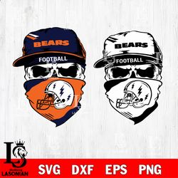 Skull Chicago Bears svg, digital download