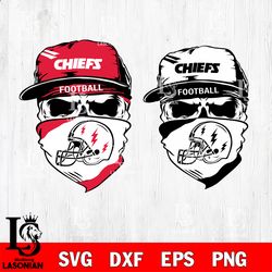 Skull Kansas City Chiefs svg, digital download