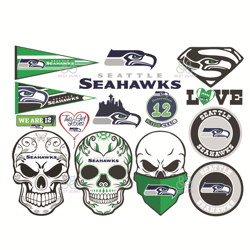 Seattle Seahawks Bundle Logo Svg, Sport Svg, TSeattle Seahawks Svg, NFL Svg