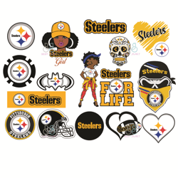 Pittsburgh Steelers Bundle Svg, Sport Svg, Pittsburgh Steelers Svg, Steelers Logo Svg, NFL Svg