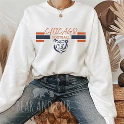 Vintage Bears Crewneck, Retro Football Sweatshirt, Men's and Women's Sweatshirt, Throwback Bears Sweatshirt, Gameday Cre