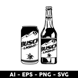 Busch Light Bottle And Can Svg, Busch Light Svg, Png Dxf Eps File - Digital File