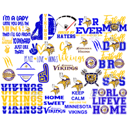 Minnesota Vikings Logo Bundle Svg, Sport Svg, Minnesota Vikings Svg, Vikings Logo Svg, NFL Svg