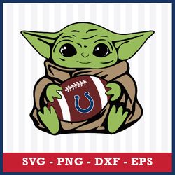 Indianapolis Colts Baby Yoda Svg, Baby Yoda Svg, NFL Svg, Eps Dxf Png Digital File