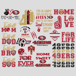 San Francisco 49ers Logo Bundle Svg, Sport Svg, San Francisco 49ers Svg, 49ers Logo Svg, NFL Svg