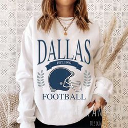 Vintage Style Dallas Football Sweatshirt, Cowboys Crewneck, Dallas Football, Cowboys Sweatshirt, Dallas Crewneck, Cowboy