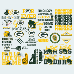 Green Bay Packers Logo Bundle Svg, Sport Svg, Green Bay Packers, Green Bay Svg, NFL Svg