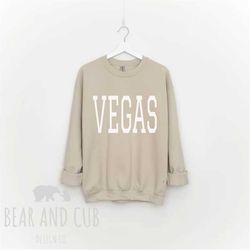 Oversized Las Vegas Sweatshirt, Throwback Las Vegas Crewneck Sweatshirt, Vegas Shirt, Vegas Gift, Las Vegas Trip Shirt,