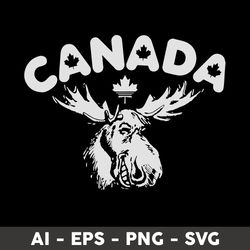Canada Moose Svg, Canada Svg, Moose Svg, Animal Svg, Png Dxf Eps Digital File - Digital File