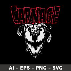 Carnage Venom Svg, Venom Svg, Venom Monster Svg, Png Dxf Eps File - Digital File