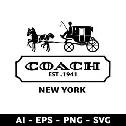 Coach Est 1941 New Yourk Svg, Coach Buggy Svg, Png Dxf Eps File - Digital File
