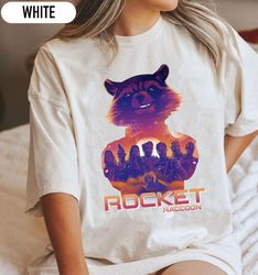 Rocket Raccoon Poster Marvel Guardians Of The Galaxy Unisex Gift T-Shirt