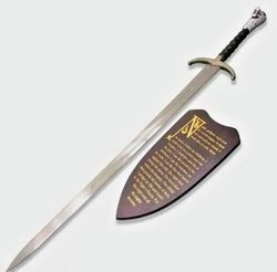 40" inch Stainless Steel JON SNOW Sword Replica from GOT series With Wall Plaque