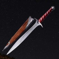 Lord of the Rings Sting Red LOTR Movie sword of Frodo with Scabbard