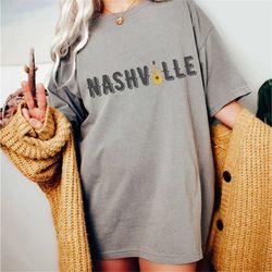 Nashville Shirt, Country Music, Guitar Shirt, Retro T-shirt, Music City Shirt, Tennessee Shirt, Comfort Colors, Boho, Ov