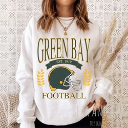 Vintage Green Bay Football Crewneck, Retro Green Bay Sweatshirt, Men's and Women's Sweatshirt, Throwback Green Bay, Gree