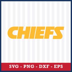 Chiefs Logo Svg, Kansas City Chiefs Svg, NFL Svg, Eps Dxf Png Digital File