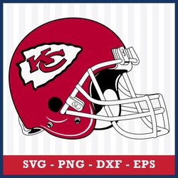 KC Chiefs Helmet Svg, Kansas City Chiefs Svg, NFL Svg, Eps Dxf Png Digital File