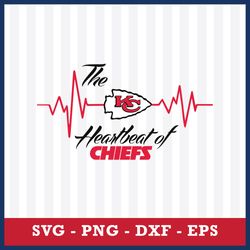 The Heart of a Chiefs Svg, Kansas City Chiefs Svg, NFL Svg, Eps Dxf Png Digital File