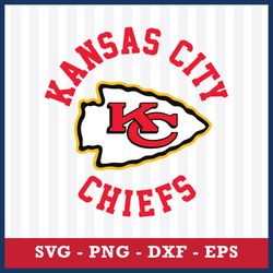 Kansas City Chiefs Svg, KC Chiefs Svg, NFL Svg, Eps Dxf Png Digital File