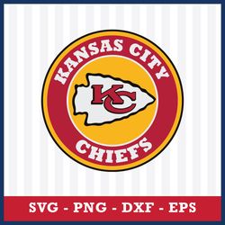 Kansas City Chiefs logo Svg, Chiefs Svg, NFL Svg, Eps Dxf Png Digital File