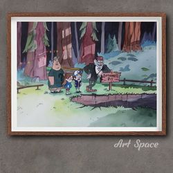 Original watercolor painting Bottomless Pit Gravity Falls Mabel gift for a child, a gift for a teenager