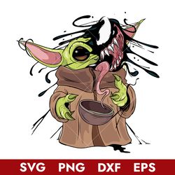 Baby Yoda Venom Svg, Baby Yoda Svg, Venom Svg, Png Dxf Eps Digital File