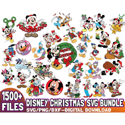 1500 FILES Disney Christmas Svg Bundle