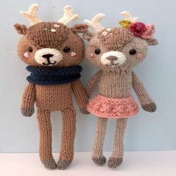 Amigurumi Knit Little Deer Patterns Digital Download