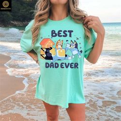 Bandit and Bluey, Bingo Best Dad Ever Shirt, Bluey, Bingo and Father Bandit Shirt, Bluey Family T-Shirt, Bluey Gift Shir