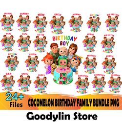 Cocomelon Birthday Family Bundle Png, Birthday Png, Cocomelon Png, Birthday Svg, Cocomelon Svg, Cocomelon Clipart