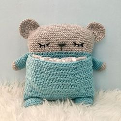 Amigurumi Crochet Sleepy Time Bear Pattern Digital Download