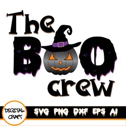 The Boo Crew Svg, Boo Svg, Halloween Svg, Halloween Cut Files, Digital Download
