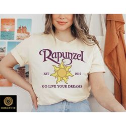 Disney Tangled Rapunzel Go Live Your Dream Comfort Colors Shirt, WDW Magic Kingdom Holiday Trip Unisex T-shirt